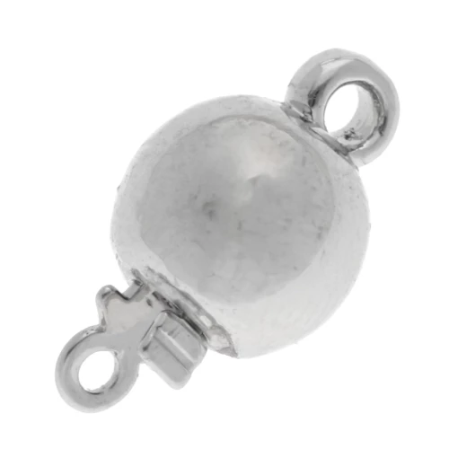 Fermoir à clipser boule 7x13 mm - White Bronze x1