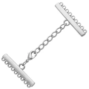 Fermoir 9 rangs 35 mm - White bronze x1