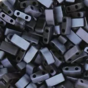 Miyuki Half Tila Beads 5x2.3x1.9 mm HTL-55116 - Black Lagoon Full Mat x10g