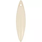 Navettes en métal et résine époxy 25x5.5 mm Crème x 10