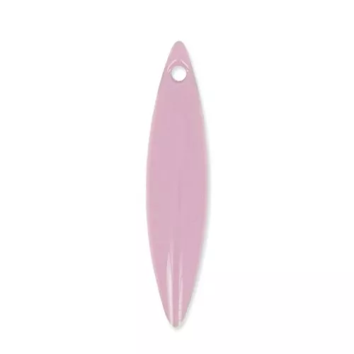 Navettes en métal et résine époxy 25x5.5 mm Rose x 10
