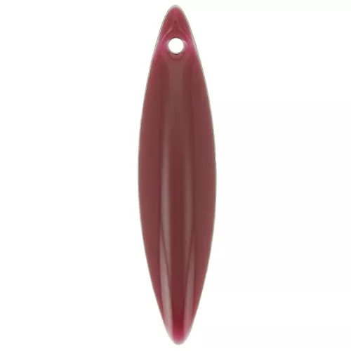 Navettes en métal et résine époxy 25x5.5 mm Bordeaux x 10