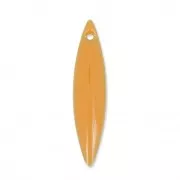 Navettes en métal et résine époxy 25x5.5 mm Moutarde x 10