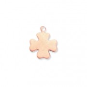 Breloque trèfle pour poudre de sur-glaçure Efcolor 18x15 mm en cuivre