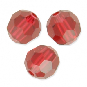 Perles rondes  PureCrystal 5000 6 mm Scarlet x6