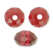 Perles rondes aplaties PureCrystal 5040 4 mm Scarlet x20