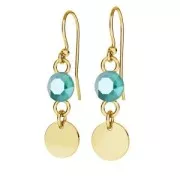 Sequin rond 9 mm - médaille à graver en Argent 925 doré rose x1