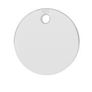 Sequin rond 9 mm - médaille à graver en Argent 925 x1