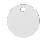 Sequin rond 9 mm - médaille à graver en Argent 925 x1