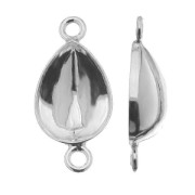 Serti intercalaire pour cabochon PureCrystal 4320 14x10 mm en Argent 925 x1|raw }}