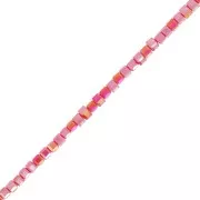 Cubes en verre 2.5 mm - Luster Siam AB x44cm