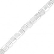 Cubes en verre 3 mm Crystal Argenté x25 cm