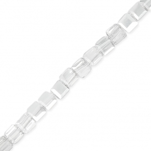 Cubes en verre 3 mm Crystal Argenté x25 cm