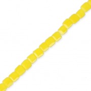 Cubes en verre 2.5 mm Jaune Moutarde Opaque x46 cm