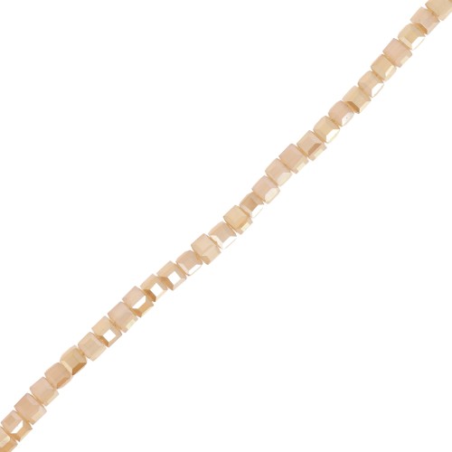 Cubes en verre 2.5 mm - Crystal Gold Bronze Luster x43cm