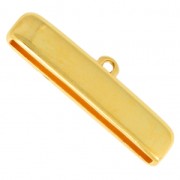 Embout en métal pour lacet 30x2 mm doré à l'or fin