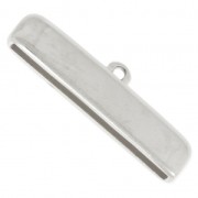 Embout en métal pour lacet 30x2 mm Placage Argent fin vieilli|raw }}