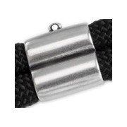 Embout double en métal pour cordon 10 mm Placage Argent fin vieilli
