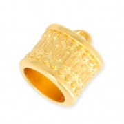 Embout métal pour création de bijoux spirale ou pour cordon 10 mm doré à l'or fin|raw }}