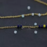 Chaîne fine pour Miyuki Delica 11/0 maille Forçat 0.8 mm - Bronze x1m