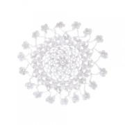 Napperon crochet dentelle fleur 20 cm Blanc x1