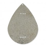 Intercalaire goutte en métal diamanté pour Miyuki Delica 40 mm Argenté x1