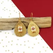 Intercalaire goutte en métal diamanté pour Miyuki Delica 40 mm Argenté x1