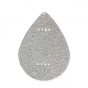 Intercalaire goutte en métal diamanté pour Miyuki Delica 30 mm Argenté x1