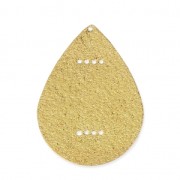 Intercalaire goutte en métal diamanté pour Miyuki Delica 30 mm doré x1