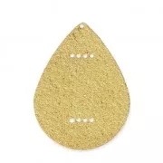 Intercalaire goutte en métal diamanté pour Miyuki Delica 30 mm doré x1