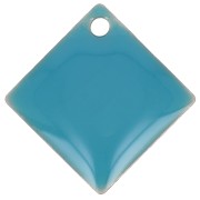 Sequins losanges en métal et résine époxy 16x16 mm Bleu x 8