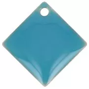 Sequins losanges en métal et résine époxy 16x16 mm Bleu x 8