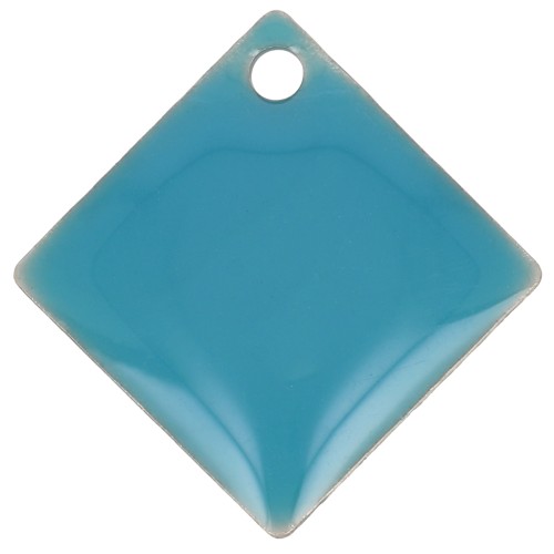 Sequins losanges en métal et résine époxy 16x16 mm Bleu x 8