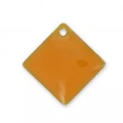 Sequins losanges en métal et résine époxy 16x16 mm Moutarde x 8