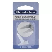 Embouts de rechange en nylon pour pince ronde - Blanc x2