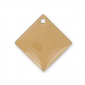 Sequins losanges en métal et résine époxy 16x16 mm Beige x 8