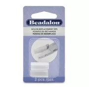 Embouts de rechange en nylon pour pince plate - Blanc x2