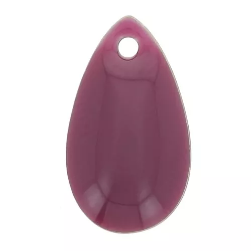 Sequins gouttes en métal et résine époxy 14x8 mm Violet x 8