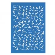 Silk Screen Moiko pour Pâte polymère 74x105 mm - Motif Oiseau 8.10
