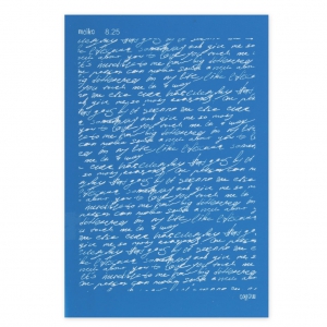 Silk Screen Moiko pour Pâte polymère 74x105 mm - Motif Ecriture 8.25