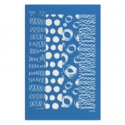 Silk Screen Moiko pour Pâte polymère 74x105 mm - Motif Courbe 8.22|raw }}