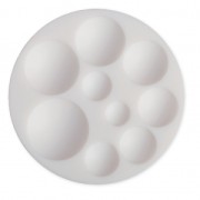 Mini moule silicone pour pâte polymère et pâte de métal Cabochons ronds