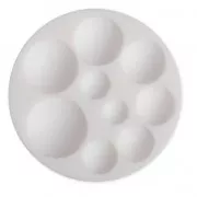 Mini moule silicone pour pâte polymère et pâte de métal Cabochons ronds