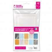 Lot de 10 plaques de texture 200x135 mm - Géométrique|raw }}