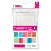 Lot de 10 plaques de texture 200x135 mm - Nature