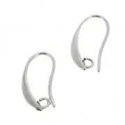 Crochets d'oreilles décorés 20 mm Placage Argent fin vieilli x2