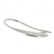 Crochets d'oreilles décorés 20 mm Placage Argent fin vieilli x2