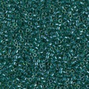 Miyuki Delica 11/0 DB0919 - Sparkling Dark Teal Lined Chartreuse x8g|raw }}