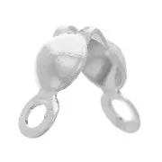 Cache noeuds 2 anneaux 4 mm - Rhodié x100