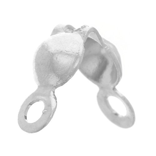 Cache noeuds 2 anneaux 4 mm - Rhodié x100